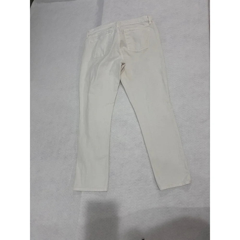J.Crew Toothpick Jeans White Slim Fit Denim Pants Women‎ Size 27 Mid Rise 29861